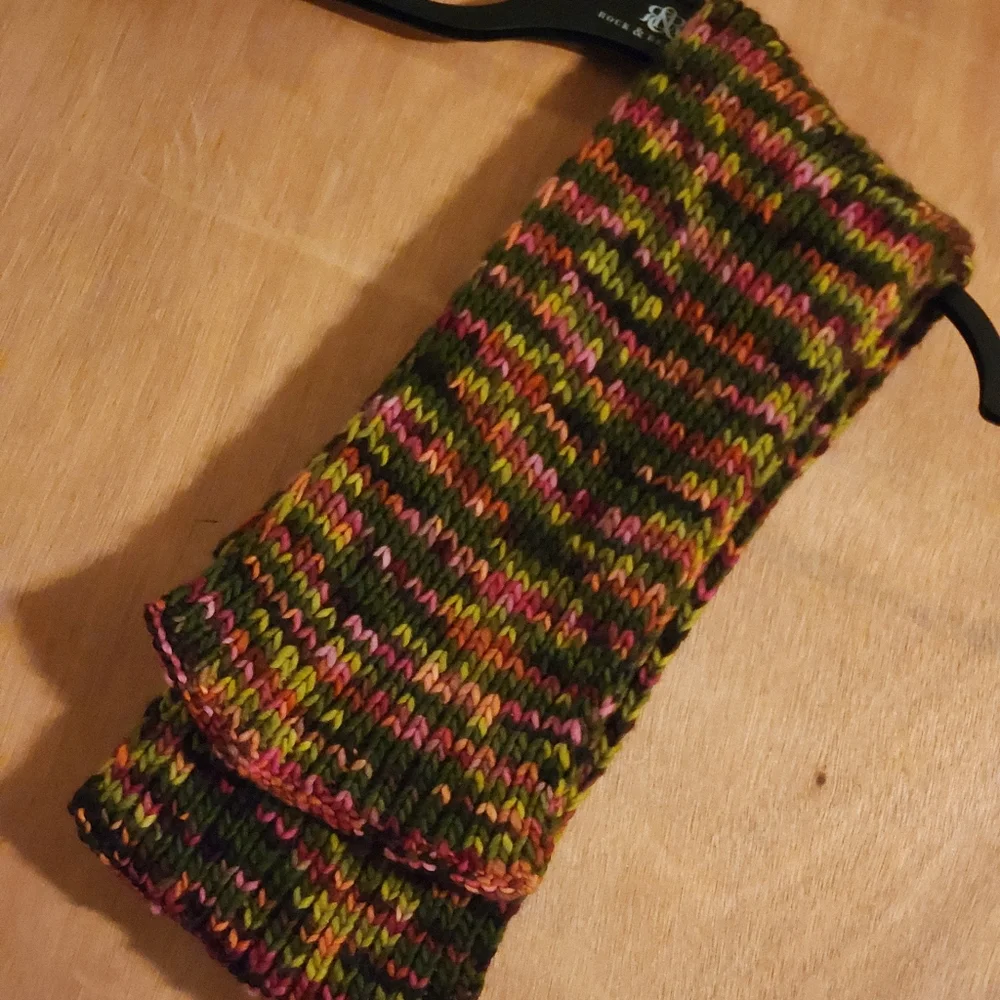 🔥Handmade Knit Scarf Fall-tones Cozy Soft 62"x7" - Picture 5 of 6